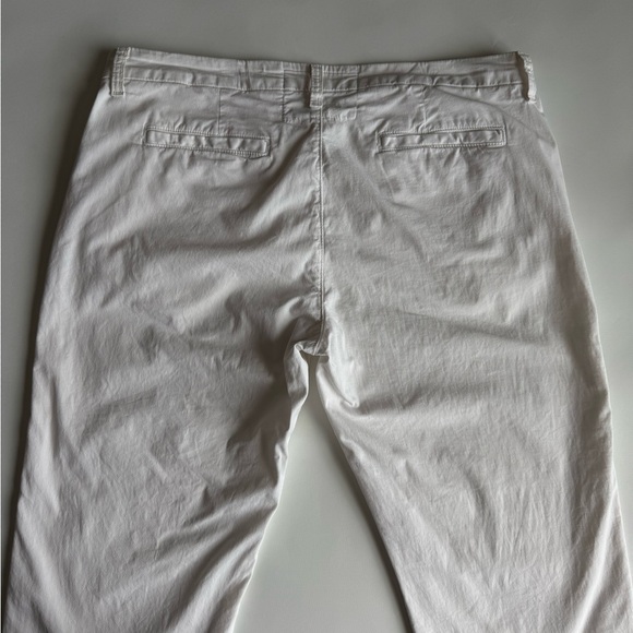 FRANK & EILEEN Wicklow Italian Chino Cotton White Pants Twill Minimalist Size 12 - Picture 13 of 14